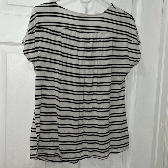Striped Black and White Women's Top - Picture 2 of 2